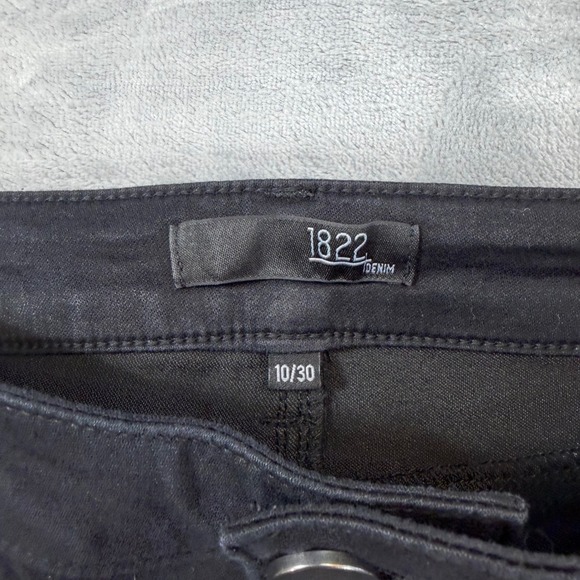 New 1822 Classic Skinny Butter Denim Jeans Womens Size 10/30 Black Stretch Pants - Picture 3 of 7